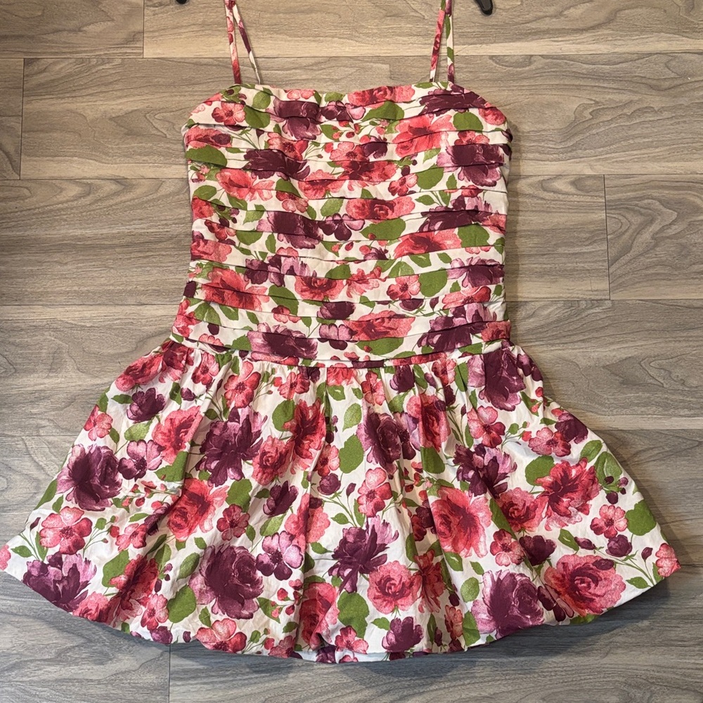 Wild Fable Floral Mini Dress - Pink and Green